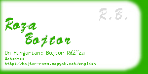 roza bojtor business card